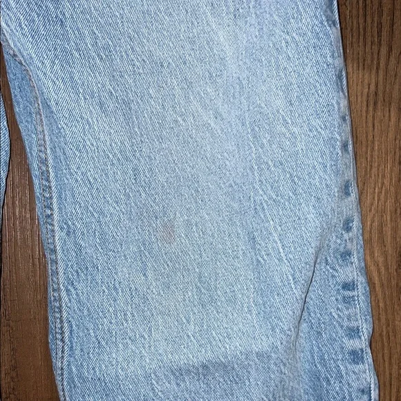 Abercrombie Cropped Light Blue Straight Leg Jeans - Picture 7 of 9